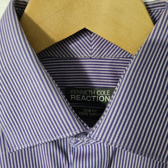 Purple pin stripe dress shirt - Picture 2 of 4